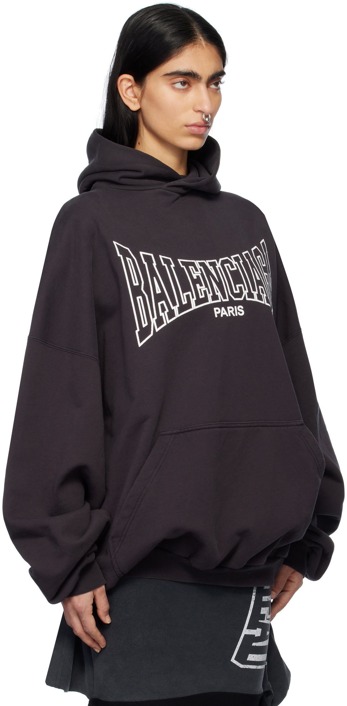 Balenciaga Black 'Balenciaga Boxing' Large Fit Hoodie Balenciaga
