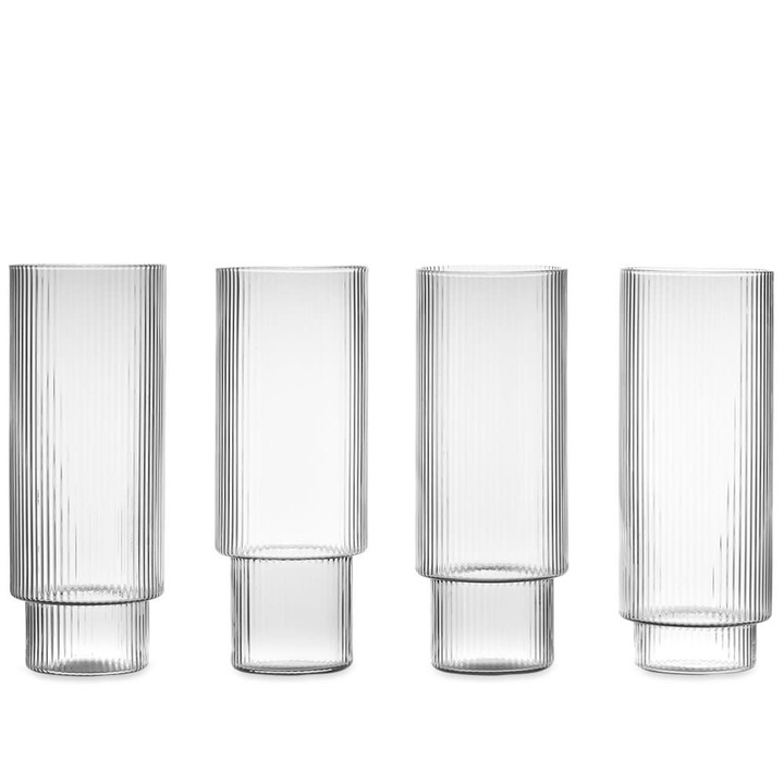 Photo: ferm LIVING Ripple Long Drink Glass - Set of 4