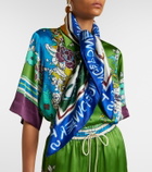Alémais x MLAK Tangible Love printed silk twill scarf