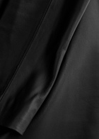 Aexae High-neck Leather Mini Dress Black