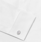 Deakin & Francis - Rhodium-Plated Mother-of-Pearl Cufflinks - White