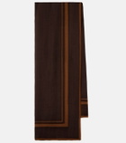 Saint Laurent Cassandre printed wool twill scarf