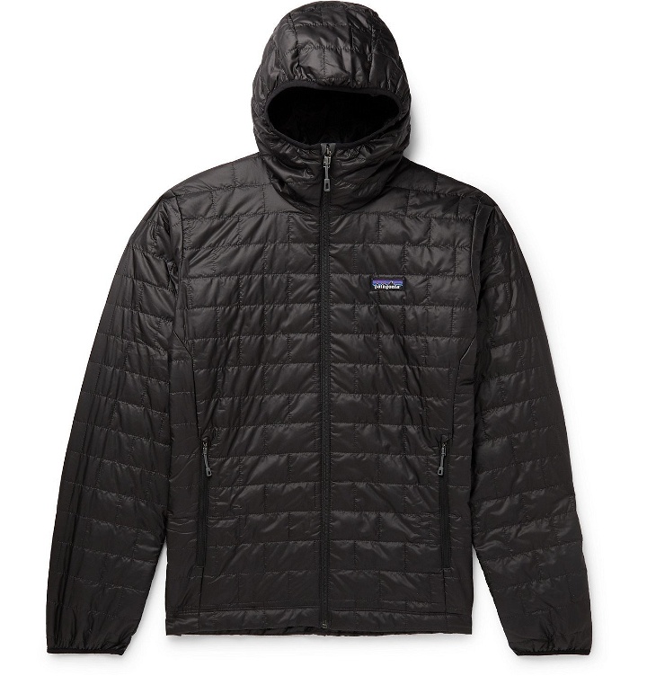Photo: Patagonia - Nano Puff Quilted Shell Primaloft Hooded Jacket - Black