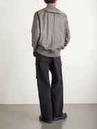 Rick Owens - Leather Bomber Jacket - Gray