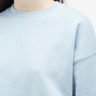 Good American Women's Crystal Crewneck Sweatshirt in Winter Sky
