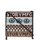 Story mfg. Crochet Stash Bag in Blue Corn
