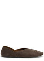 Khaite Jane Suede Ballet Flats Brown