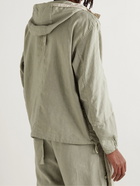 Stone Island Shadow Project - Logo-Appliquéd Panelled Linen-Blend Hooded Parka - Neutrals