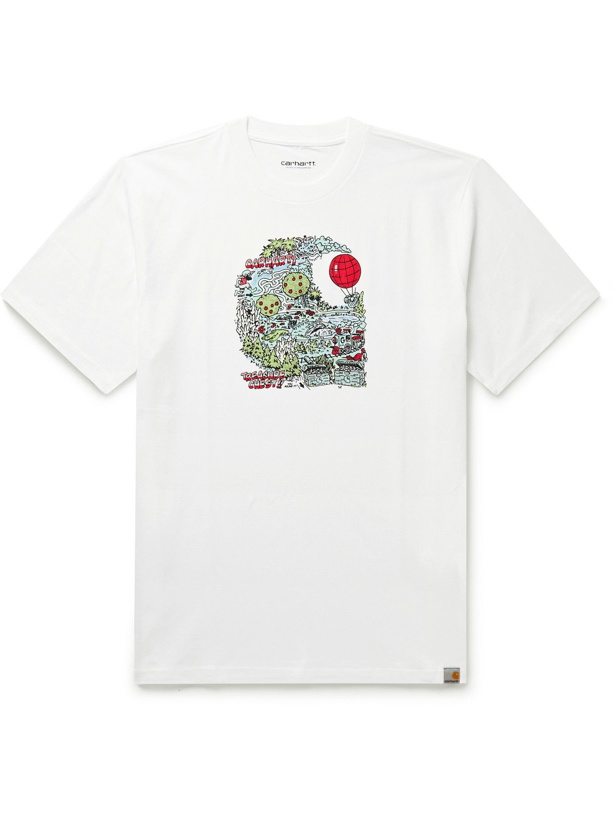 Photo: CARHARTT WIP - Treasure Printed Organic Cotton-Jersey T-Shirt - White