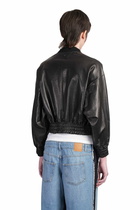 Salvatore Santoro Bomber Jacket In Black Leather