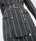 Alessandra Rich Embellished chain belt