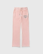 Juicy Couture Velour Trackpant With Heart Diamante Pink Sweatpants