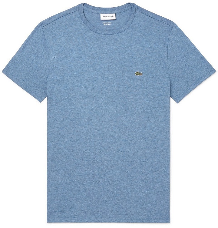 Photo: Lacoste - Mélange Cotton-Jersey T-Shirt - Blue