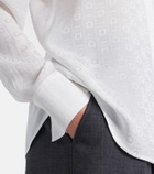 Ferragamo Gancini silk crêpe shirt