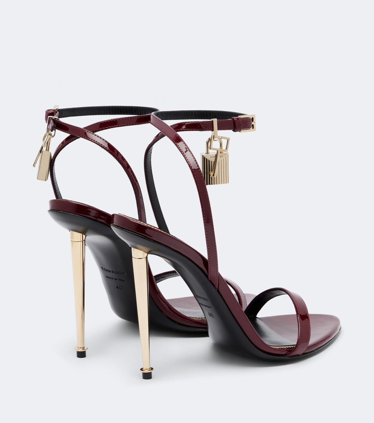 Tom Ford Padlock patent leather sandals