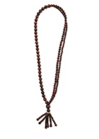 Timeless Pearly Crystal-embellished Beaded Necklace - Brown - One Size
