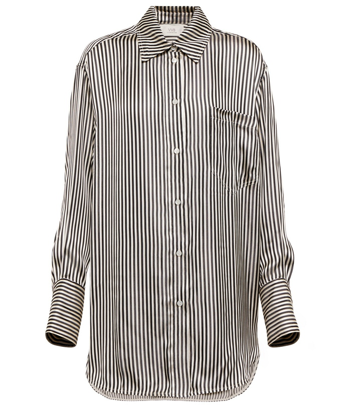 Photo: Victoria Beckham - Striped satin shirt