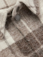 Alanui - Checked Brushed Wool and Alpaca Overshirt - Brown