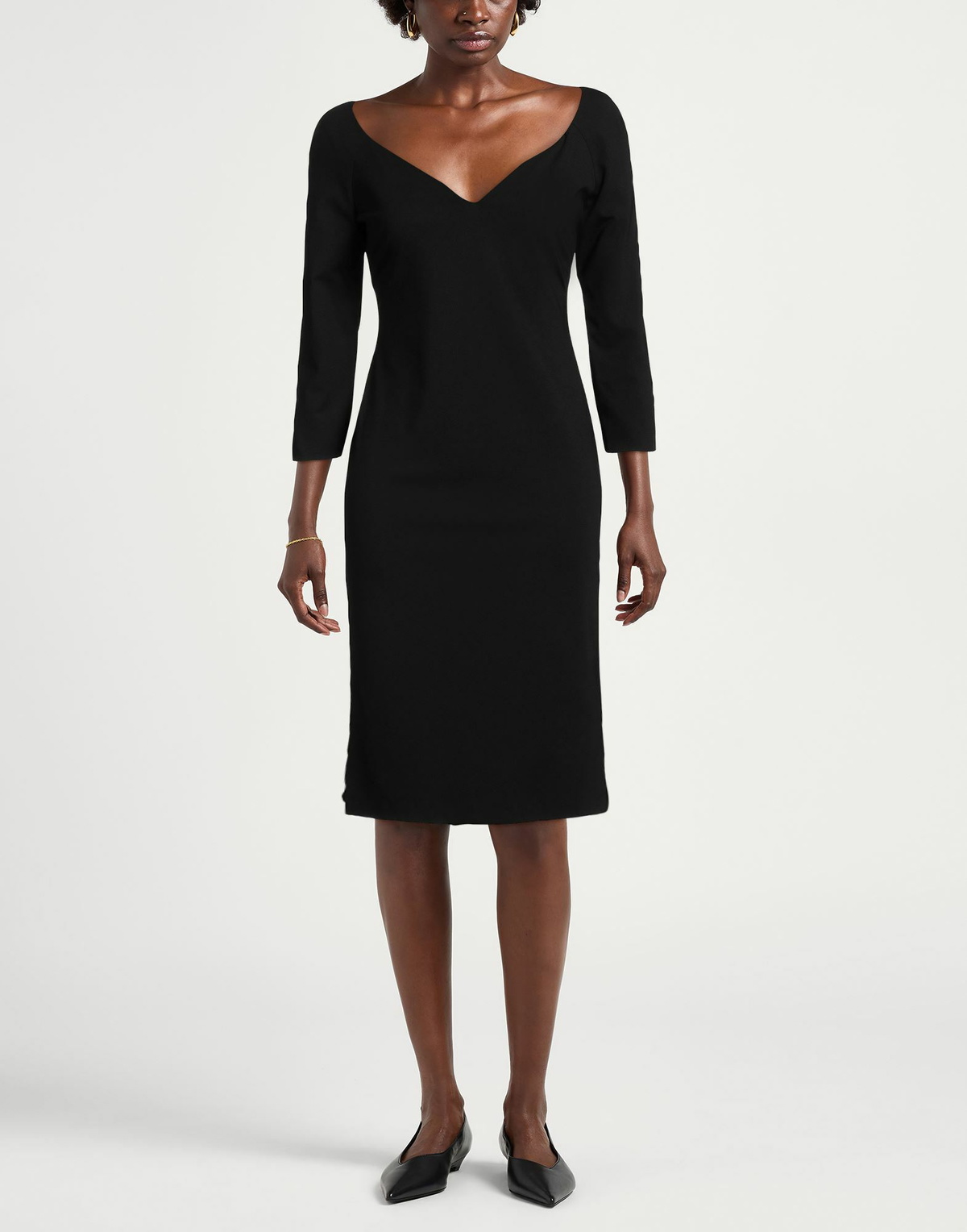 Manila Grace Womens Midi dress in Black