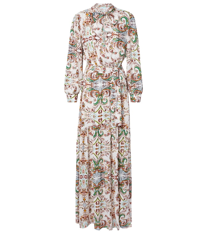 Photo: Melissa Odabash Skylar tie-neck printed maxi dress