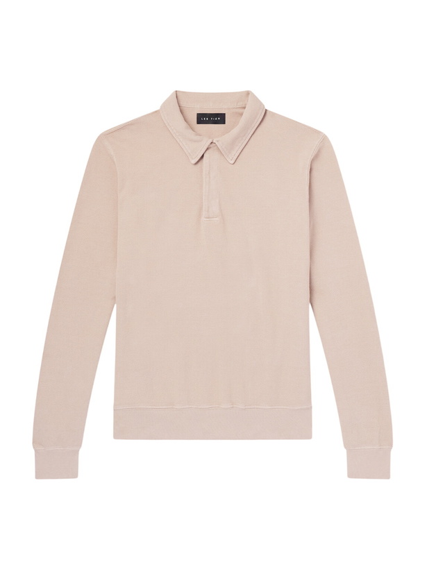 Photo: Les Tien - Cotton-Piqué Polo Shirt - Neutrals