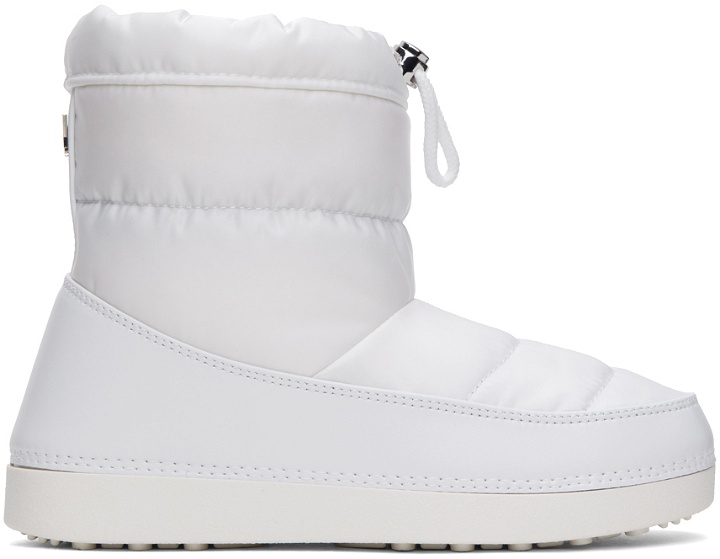 Photo: Giuseppe Zanotti SSENSE Exclusive White Quilted Boots