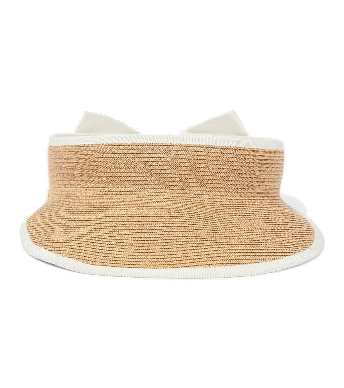 Roger Vivier Buckled raffia-effect visor Roger Vivier