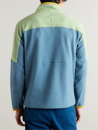 Cotopaxi - Abrazo Shell-Trimmed Recycled-Fleece Half-Zip Sweatshirt - Blue