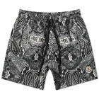 Moncler Men's Banadana Print Swim Short in Black