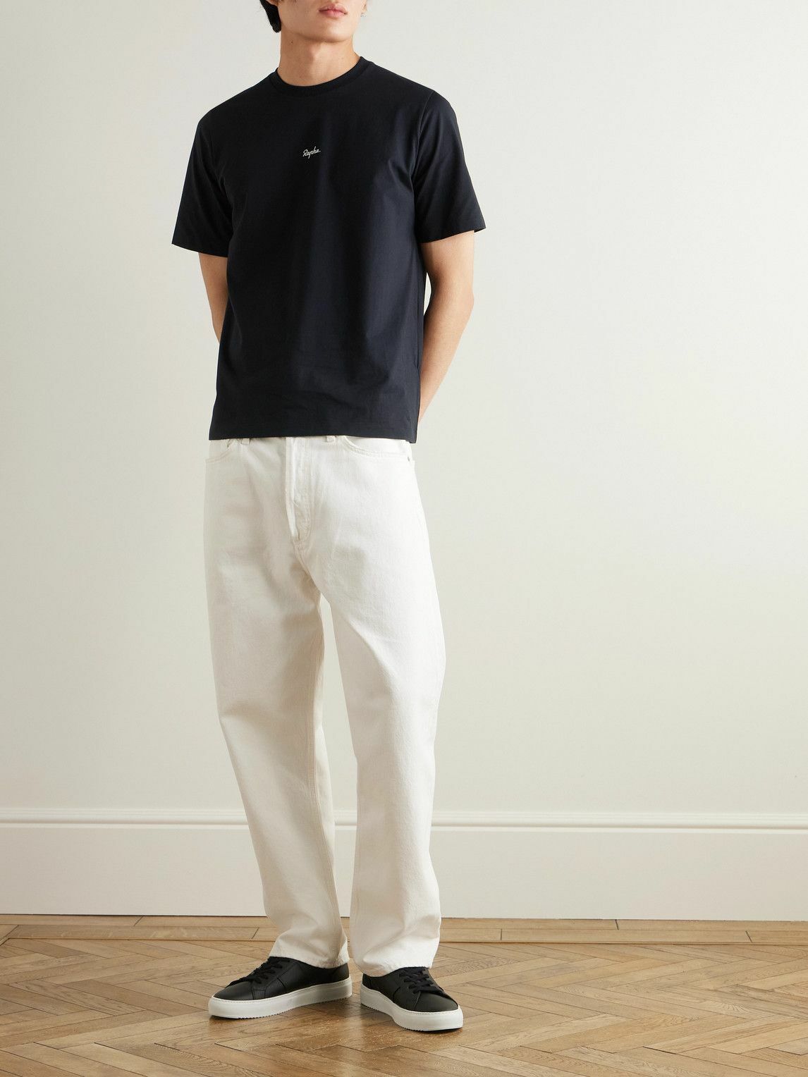Rapha - Logo-Embroidered Organic Cotton-Jersey T-Shirt - Black