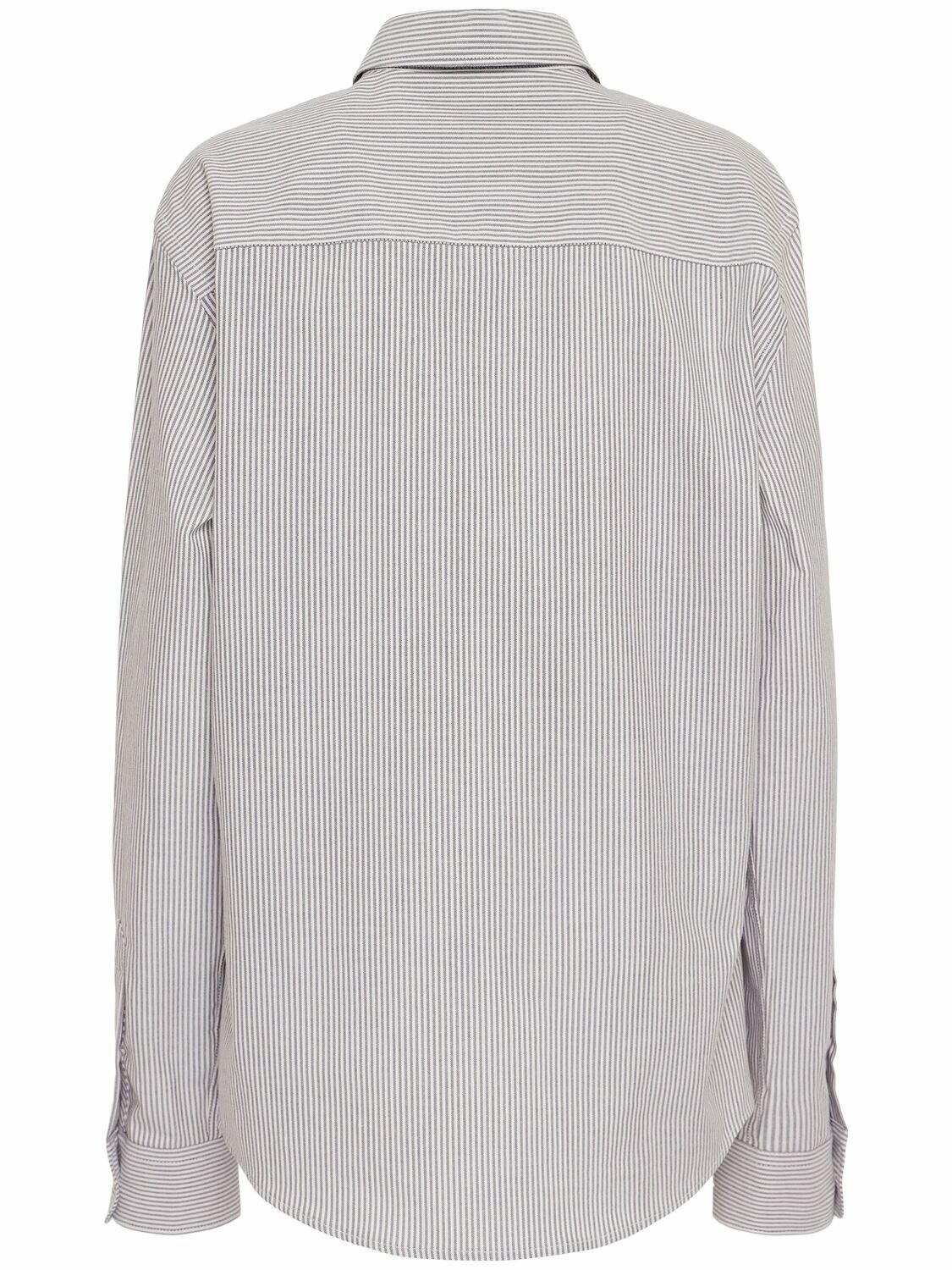 AMI PARIS Adc Striped Cotton Oxford Shirt