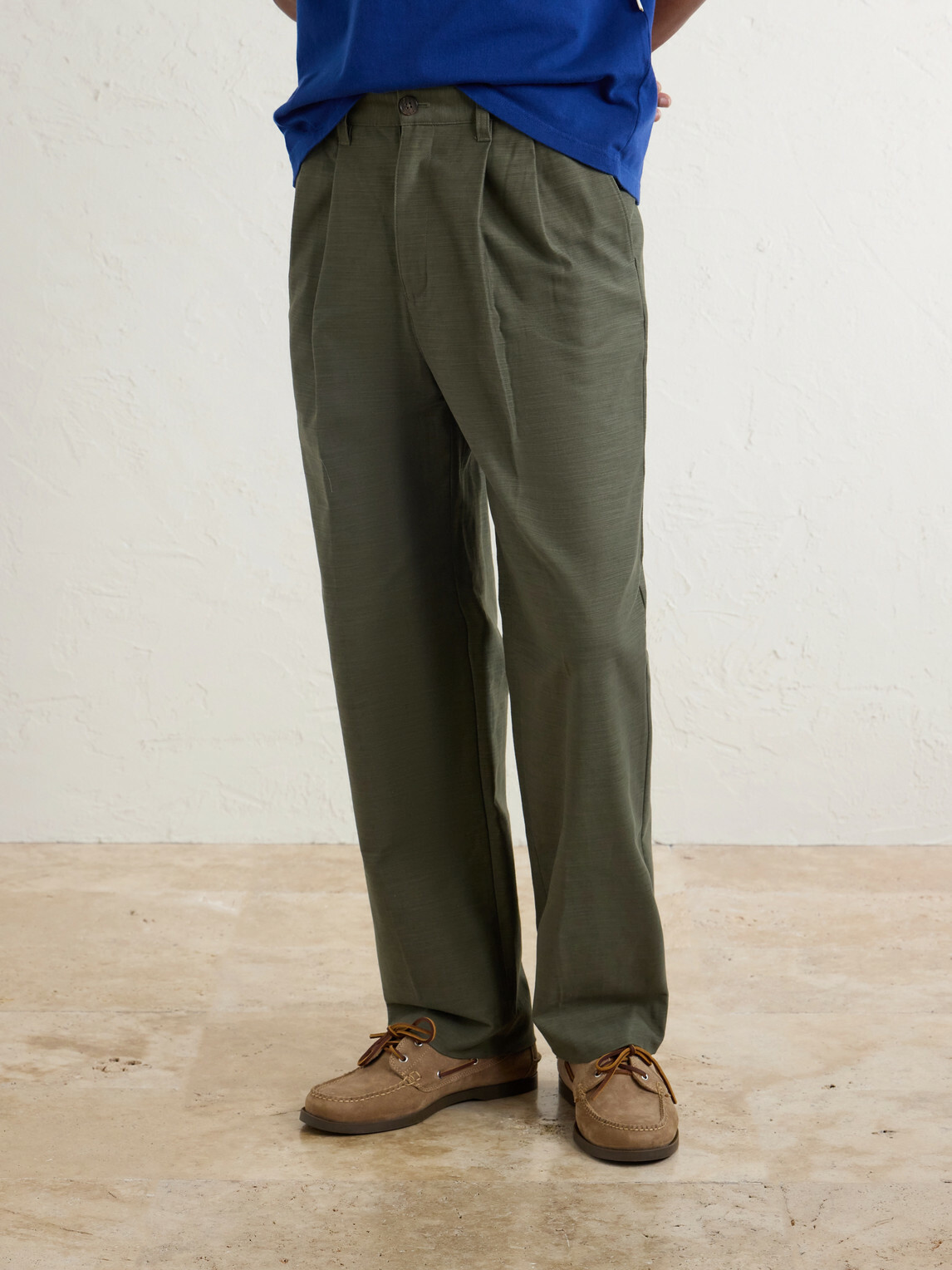 Aimé Leon Dore - Straight-Leg Pleated Cotton Trousers - Brown