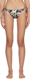lesugiatelier Black Graphic Bikini Bottom