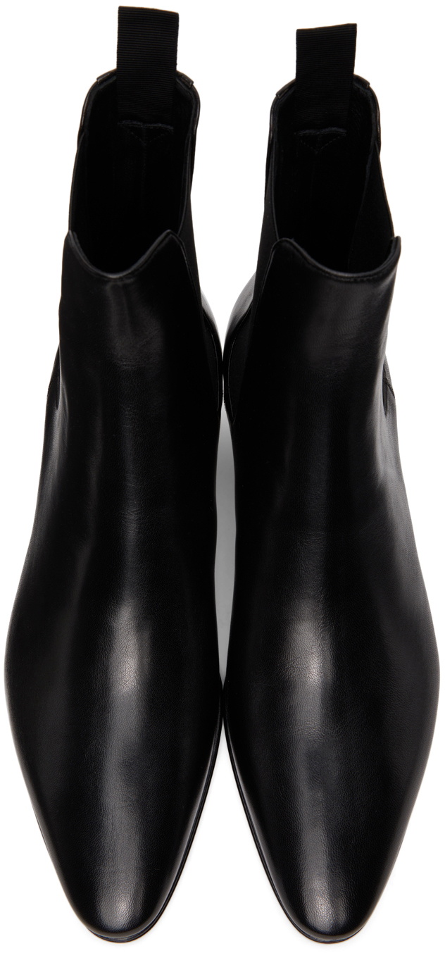 Saint Laurent Black Leather Vassili Chelsea Boots Saint Laurent