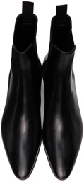 Saint Laurent Black Leather Vassili Chelsea Boots