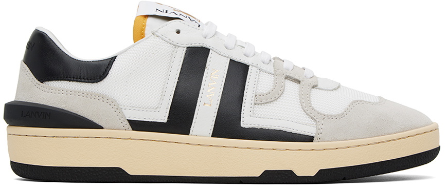 Lanvin White & Black Clay Sneakers Lanvin