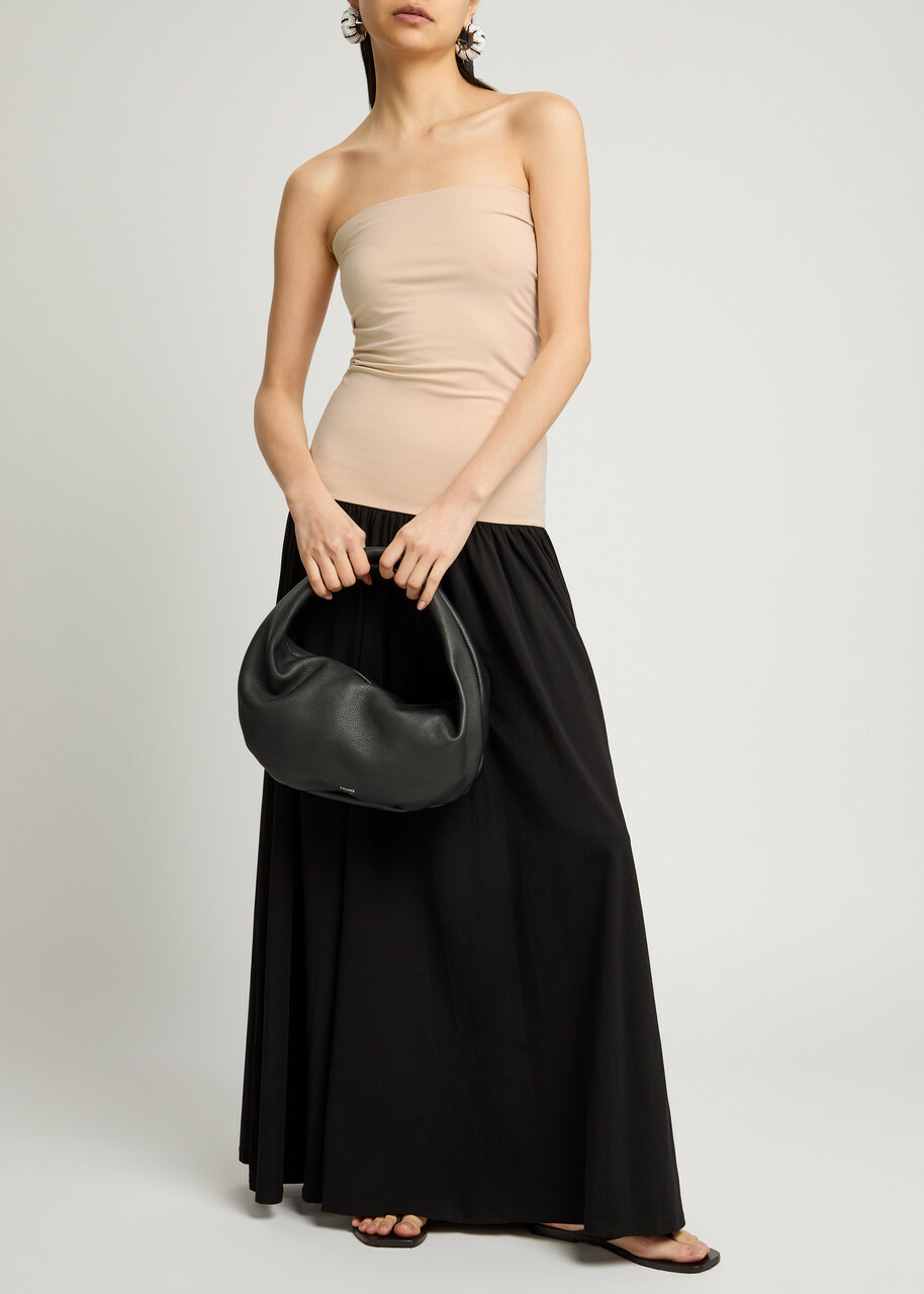 BY Malene Birger Marciella Strapless Stretch-cotton Maxi Dress Black