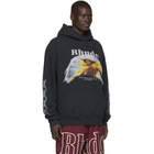 Rhude Black Bald Eagle Hoodie