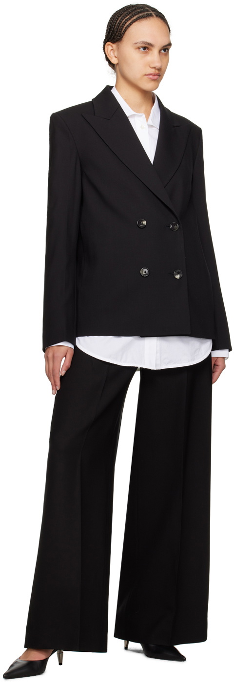 Teurn Studios Black Flat-Front Trousers
