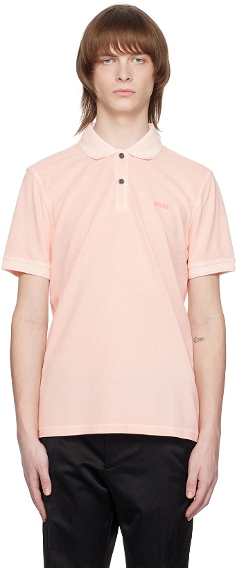 Photo: BOSS Pink Bonded Polo