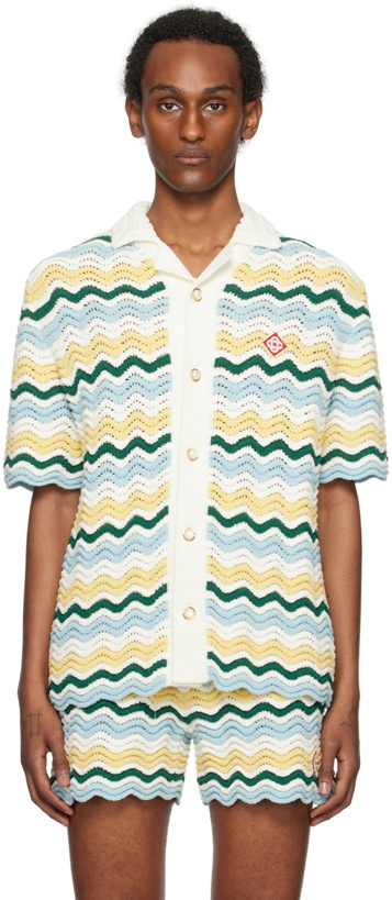 Photo: Casablanca Multicolor Wavy Bouclé Shirt