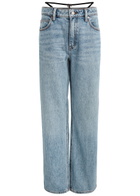 Alexanderwang.t Thong-effect Straight-leg Jeans Light Blue
