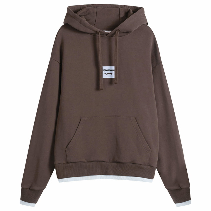 Photo: Charles Jeffrey Loverboy Women's Rabbit Ears Hoodie in Brown/Light Blue