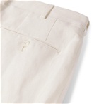 Ermenegildo Zegna - Linen and Silk-Blend Trousers - Neutrals