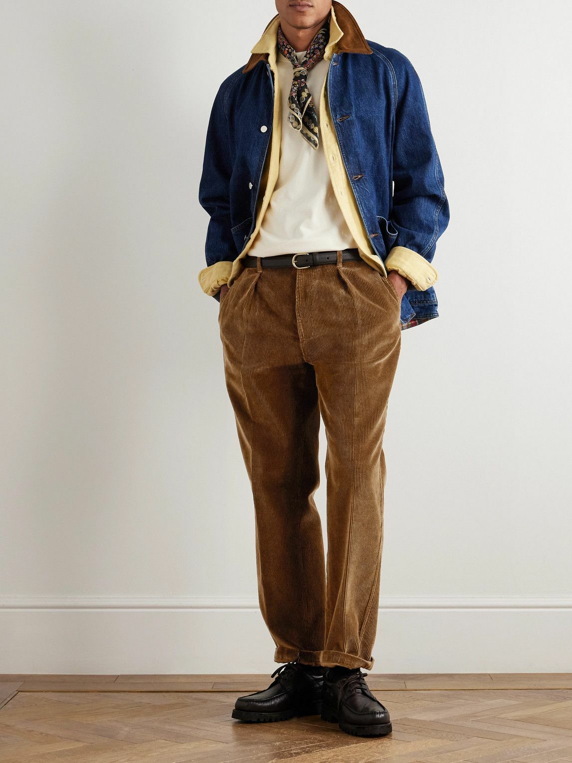 Drake's - Straight-Leg Cotton-Corduroy Trousers - Brown
