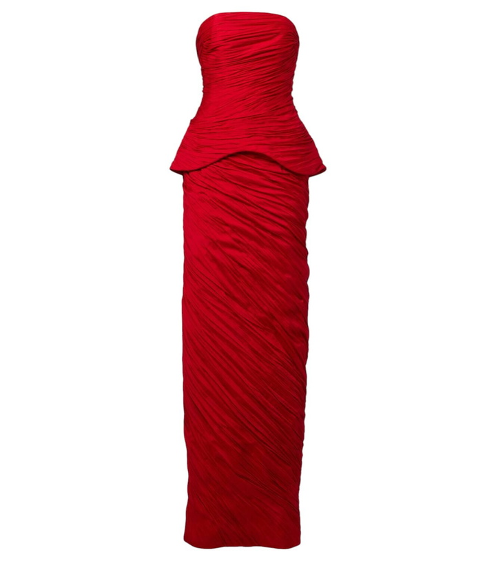 Photo: Marmar Halim Peplum pleated taffeta gown