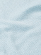 MR P. - Slim-Fit Honeycomb-Knit Cotton Polo Shirt - Blue