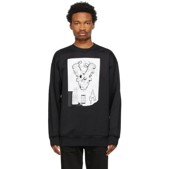 Photo: Acne Studios Black Flocked Graphic Sweatshirt