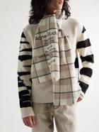 Acne Studios - Logo-Print Checked Wool Scarf