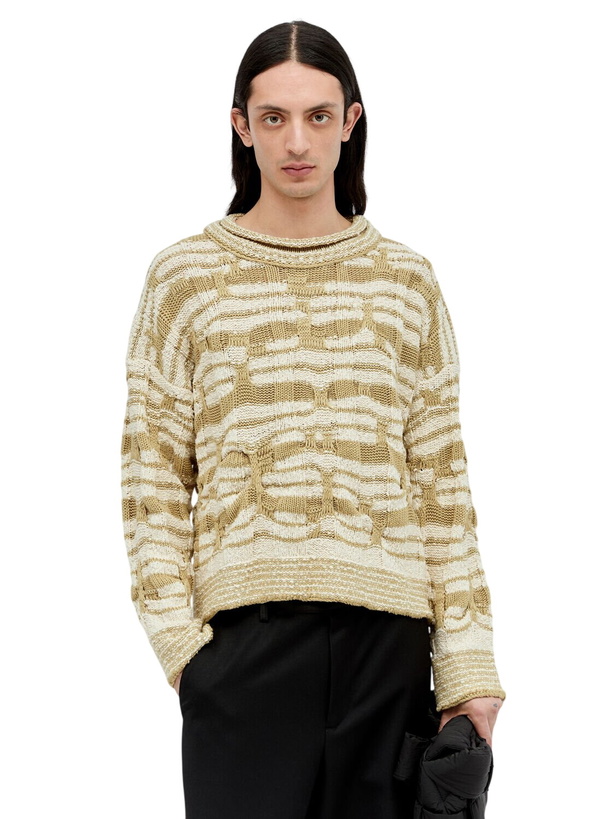 Photo: Bottega Veneta Distorted Stripe Knit Sweater